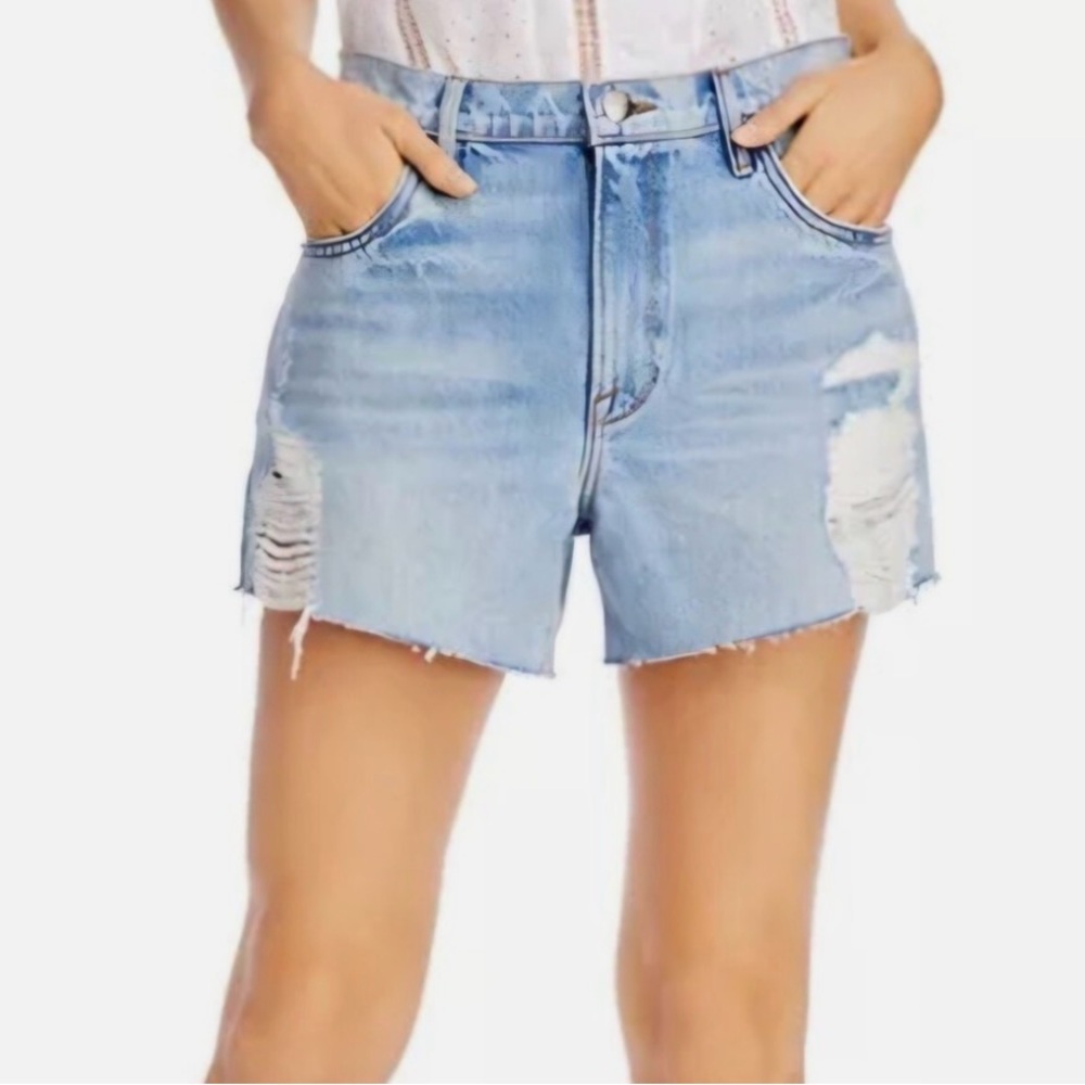 Frame Le Ultra Baggy Lomond‎ Slash Denim Jean Shorts Size 26